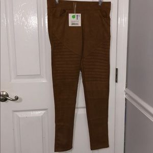 Tan Suede Pants